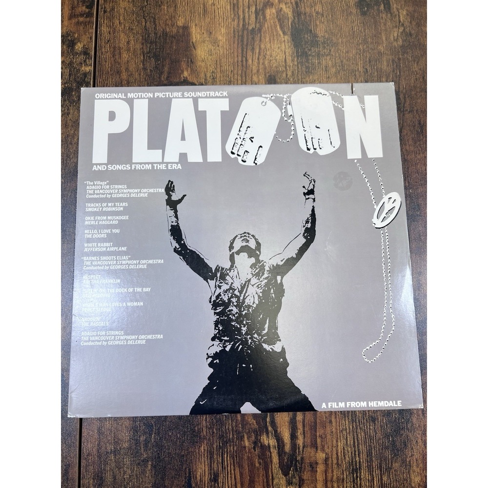 Platoon Original Motion Picture Soundtrack LP Vinyl Record 1987 Atlantic